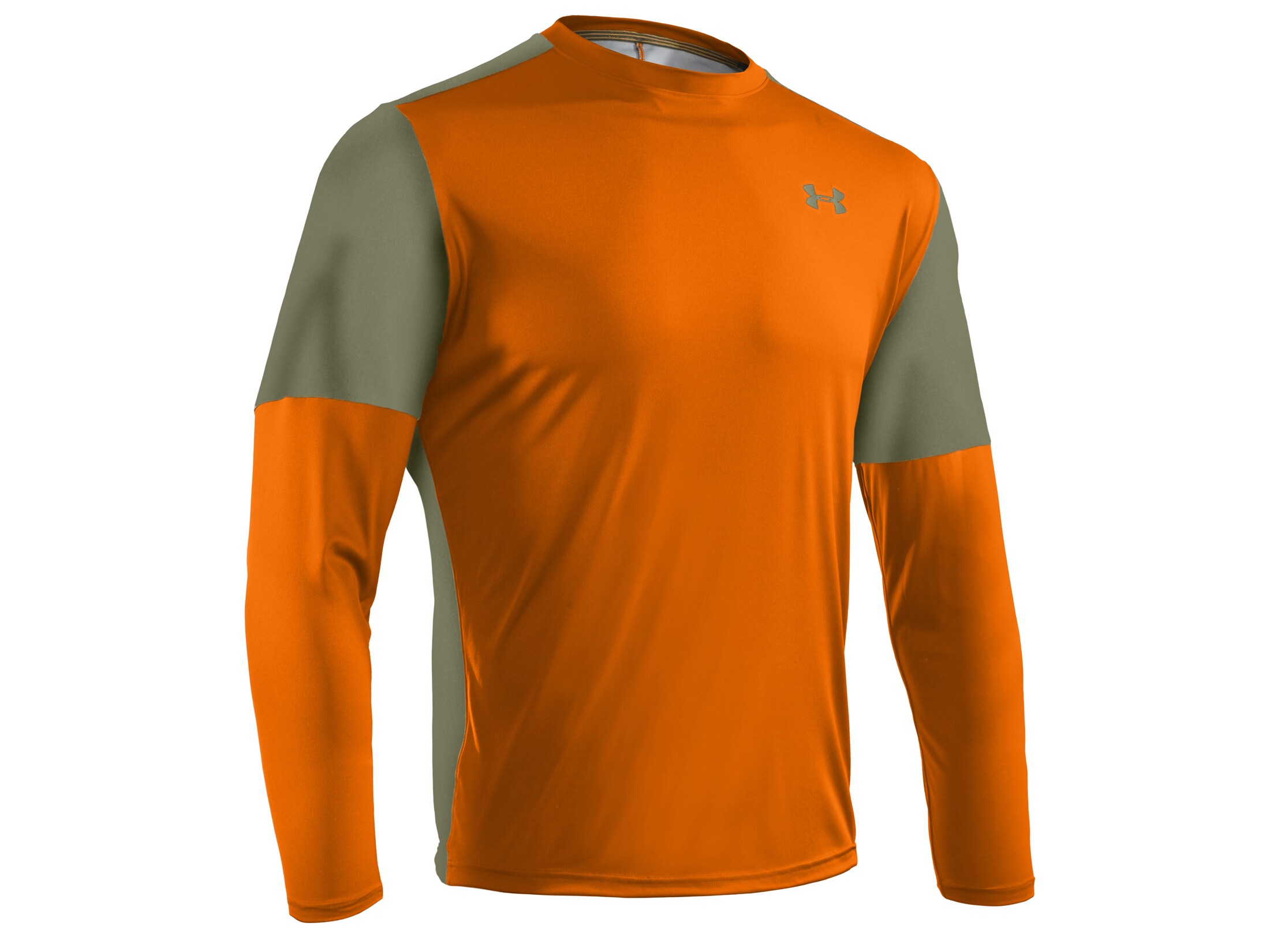 Under Armour Men's Wylie Crew Shirt Long Sleeve Polyester Timber Mossy