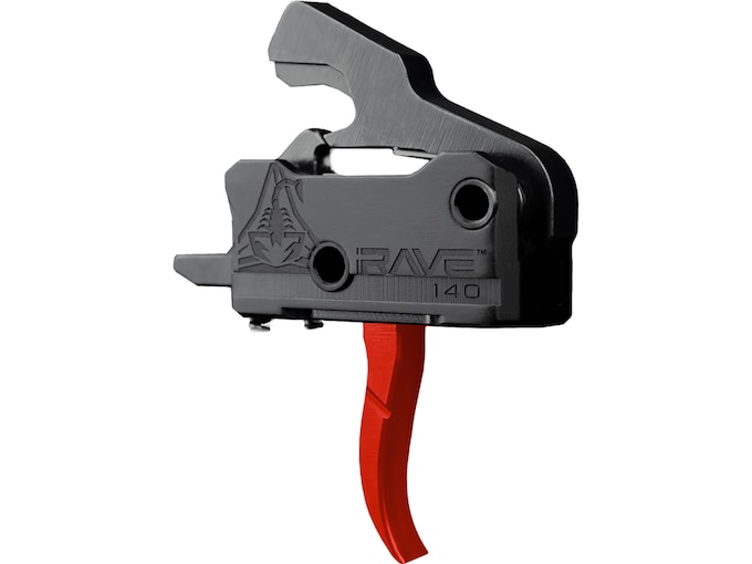 Rise Armament Rave 140 AR-15, AR-10 Single Stage Trigger Curved Red