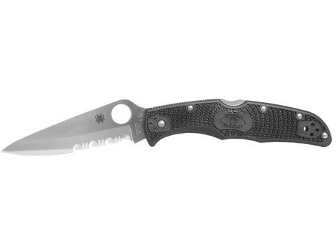 Spyderco Endura 4 Folding Pocket Knife 3.75" Serrated Drop Point VG-10 Blade FRN Handle...