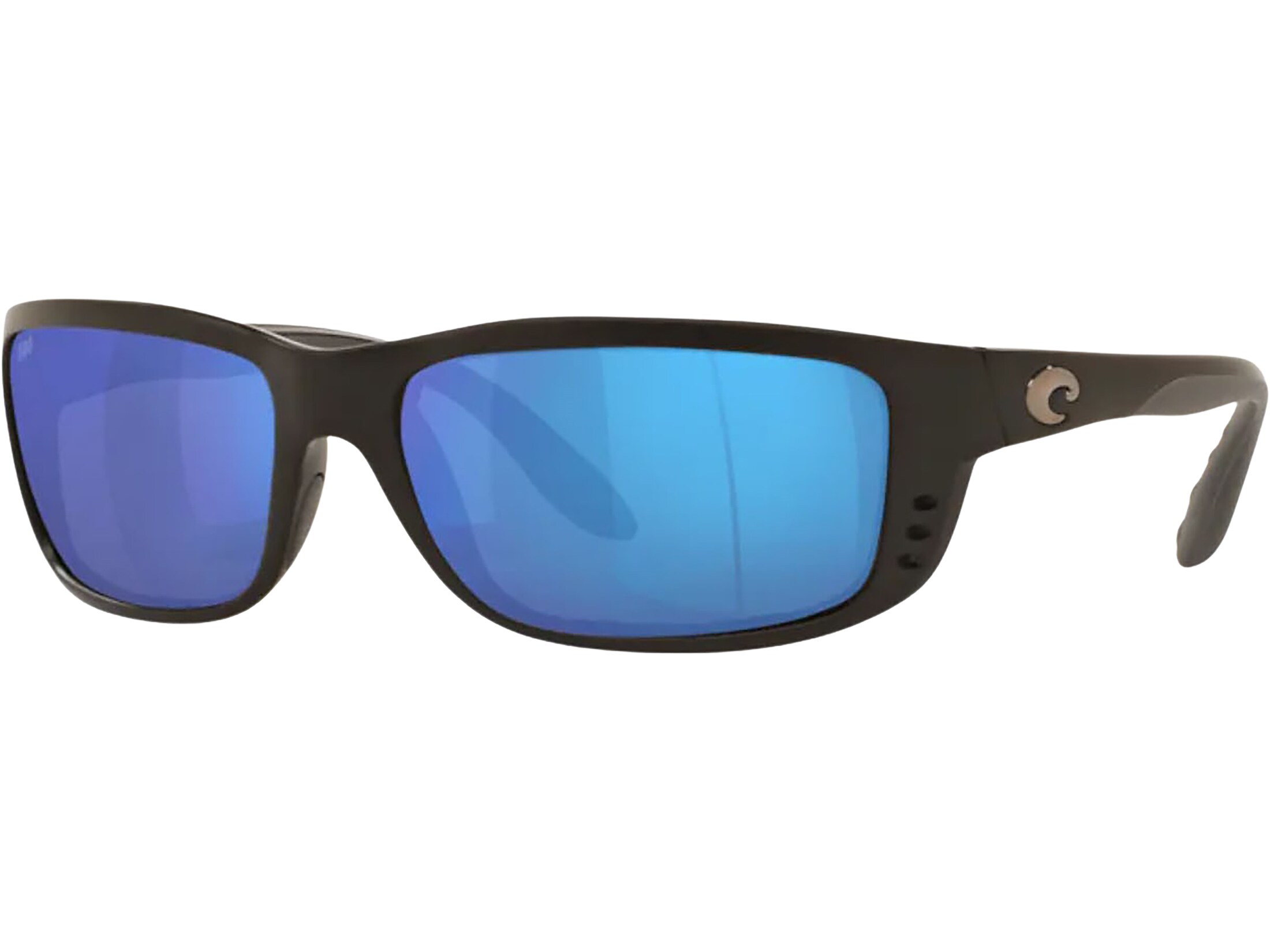 Costa Del Mar Zane Polarized Sunglasses Matte Black Frame/Blue Mirror