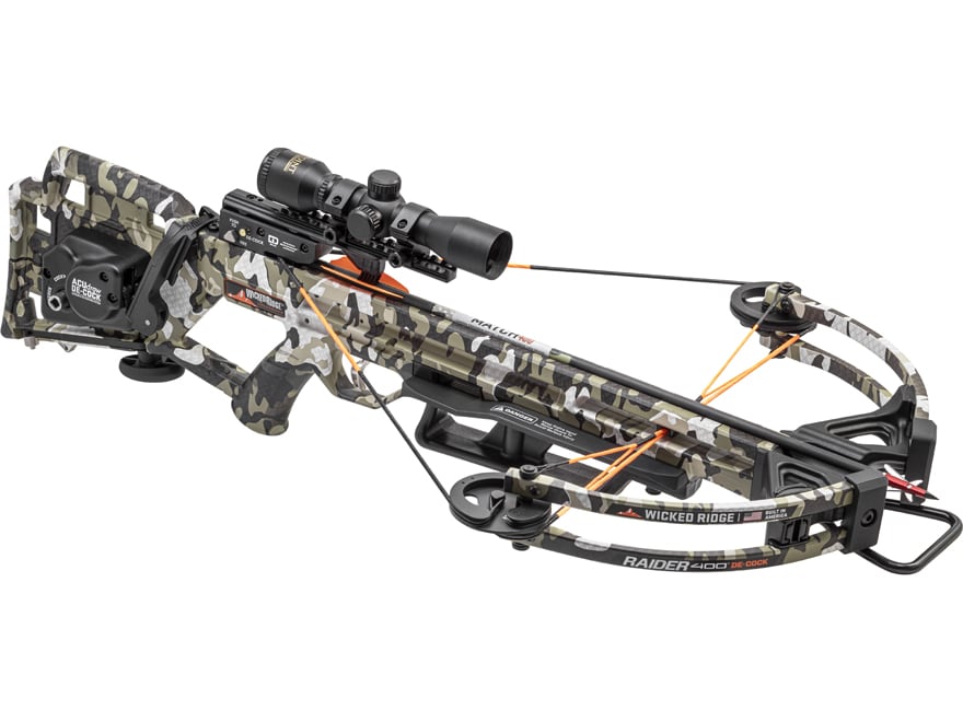 Wicked Ridge Raider 400 Acudraw De-cock Pro-view Scope Crossbow