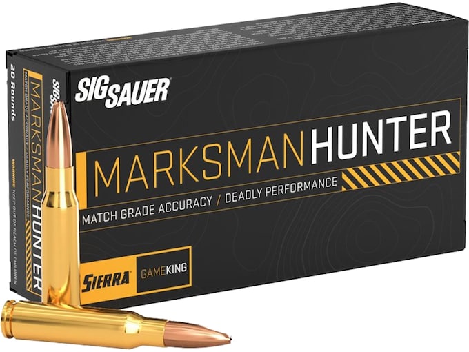 Sig Sauer Marksman Hunter 270 Winchester Ammo 140 Grain Sierra GameKing Jacketed Hollow Point Box of 20