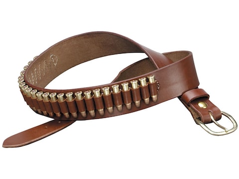 Triple K 100 Heavy Saddle Leather Pistol Cartridge Belt Walnut Oil