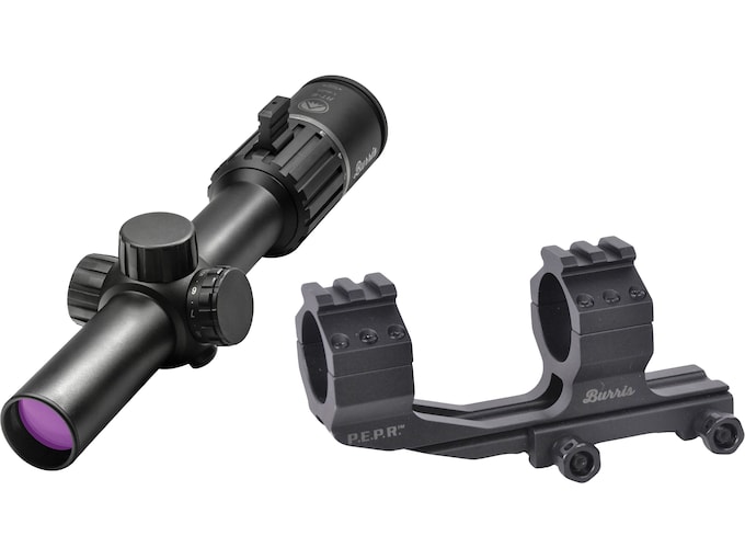 Burris RT6 Rifle Scope 30mm Tube 1-6x 24mm Illuminated Ballistic AR Reticle Black with AR-P.E.P.R. Cantilever Mount