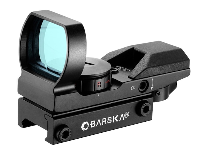 Barska Red Dot Sight 4-Pattern Reticle (Circle-Dot-Cross, 3 MOA Dot, Cross-Dot, Circle-Dot) with Integral Picatinny Mount Matte Black