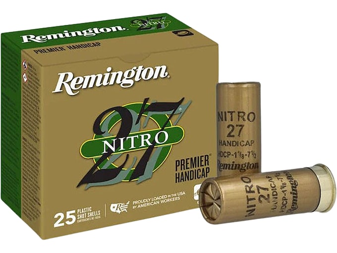 Remington Premier Nitro 27 Gold Handicap 12 Gauge Ammo 2-3/4″ #8 Lead Shot 1-1/8 oz Box of 25