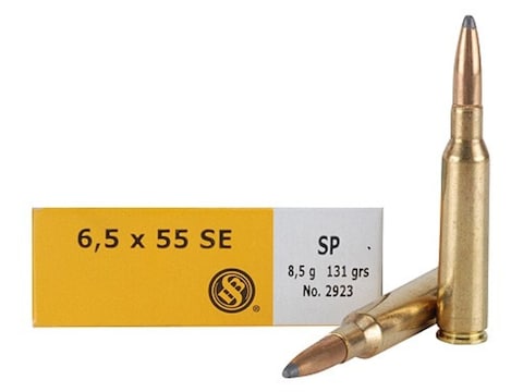 Sellier & Bellot Ammo 6.5x55mm Swedish Mauser 131 Grain Soft Point Box
