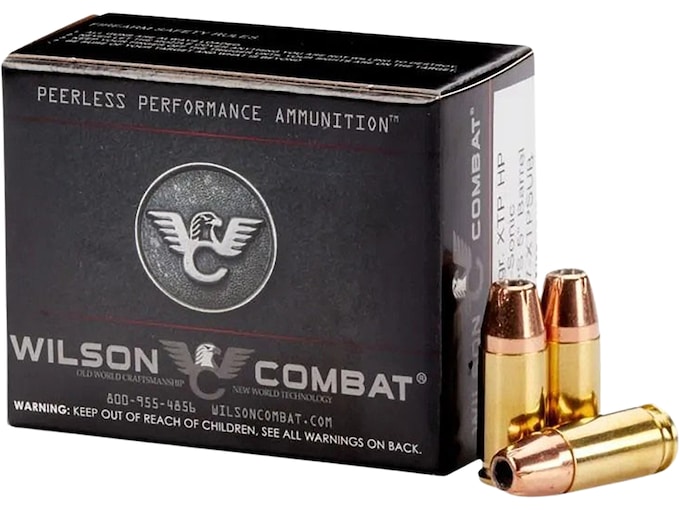 Wilson Combat Subsonic 9mm Luger Ammo 147 Grain Hornady XTP Jacketed Hollow Point Box of 20