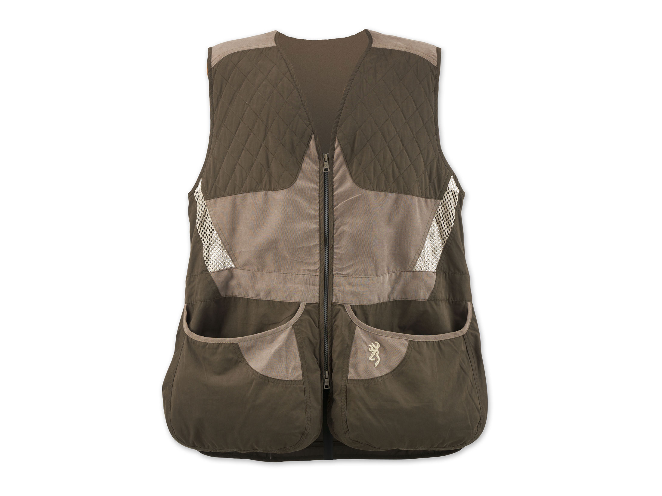 Browning Men's Summit Shooting Vest Polyester Brown/Tan XL