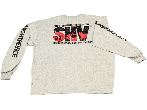 Nightforce SHV Long Sleeve T-Shirt Cotton Gray