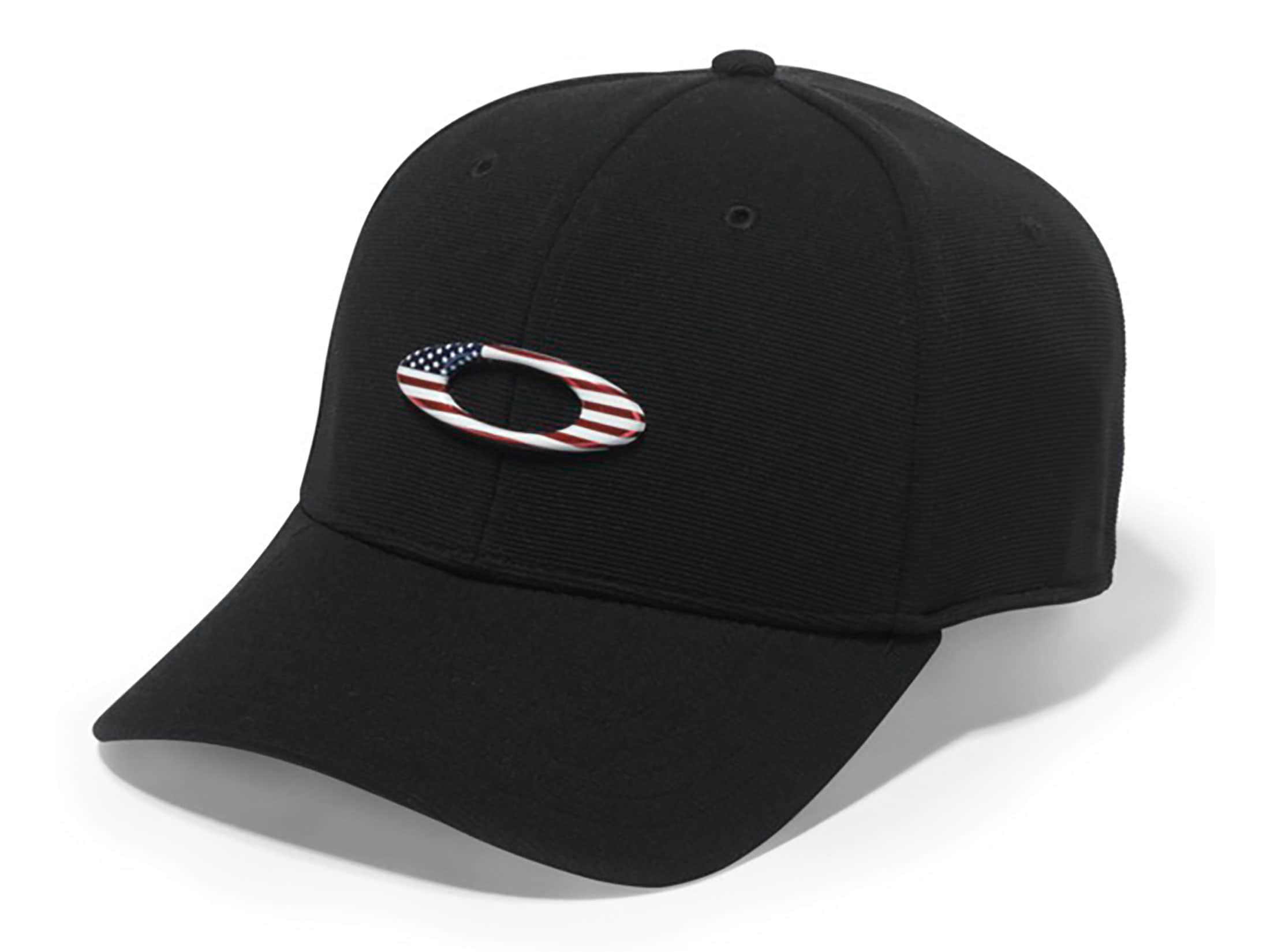 Oakley Tincan Logo Hat Black/American Flag Large/XL