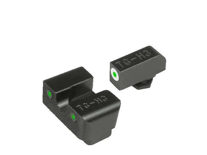 TRUGLO Tritium Pro Sight Set for Glock 20, 21, 25, 28, 29, 30, 31, 32, 37, 40, 41 Tritium Green with White Front Outline