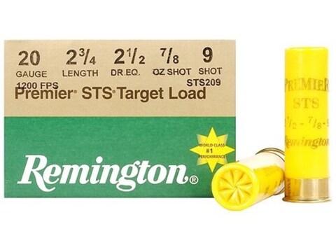 Remington Premier STS Target Ammunition 20 Gauge 2-3/4" 7/8 oz #9 Shot Box of 25