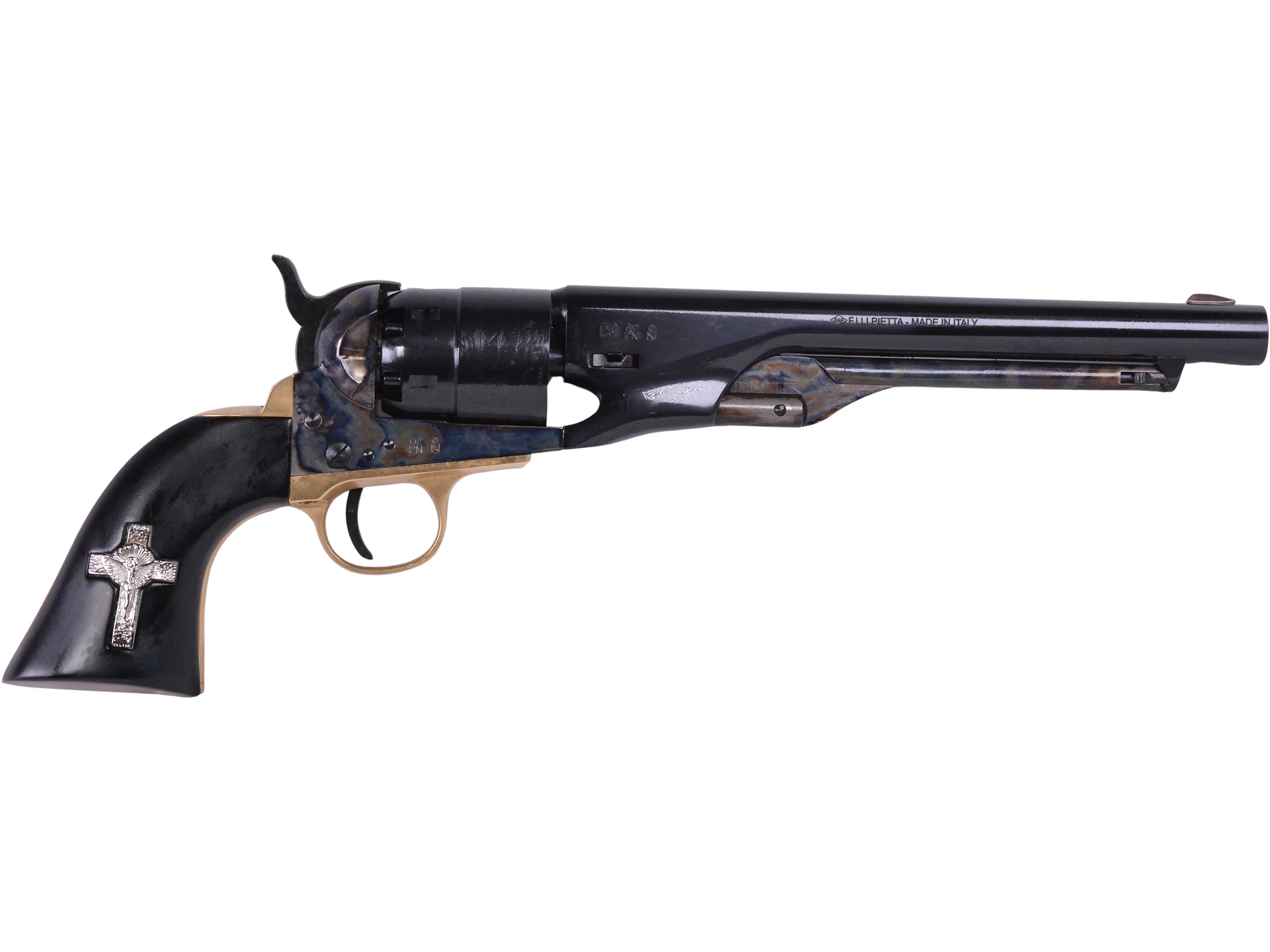 Pietta 1860 Hand of God Black Powder Revolver 44 Cal 8 Blued Barrel