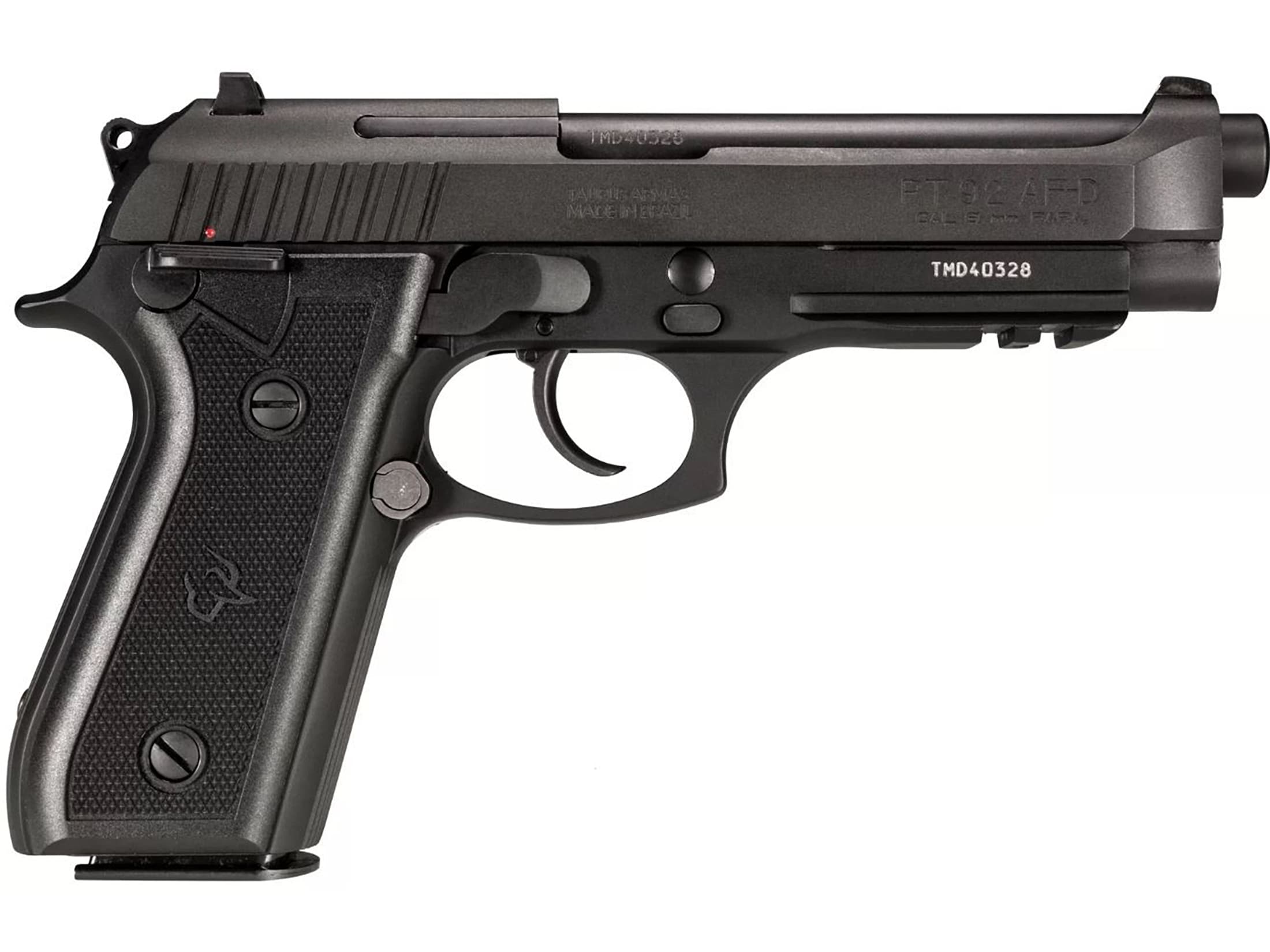 Taurus 92 Pistol 9mm Luger 5 Barrel 17-Round Blue Black Rubber