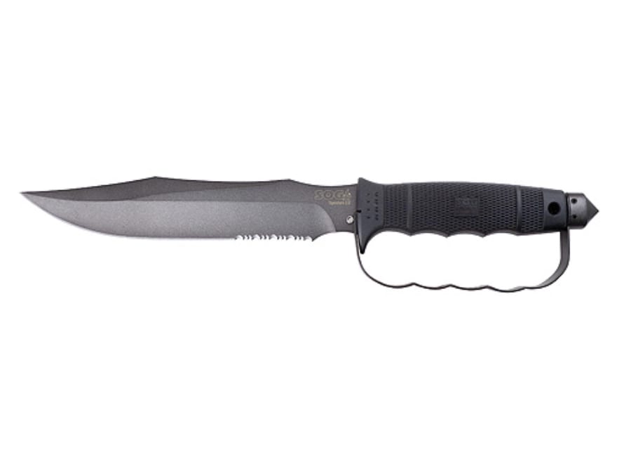 SOG Tigershark 2.0 Fixed Blade Tactical Knife 9 Partially Serrated
