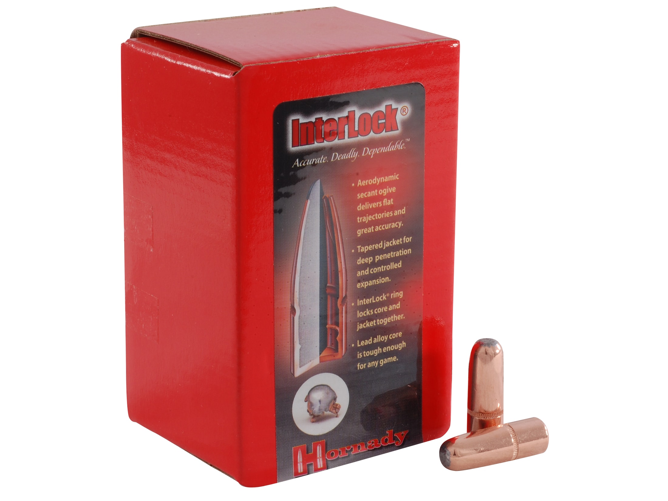 Hornady InterLock Bullets 375 Cal (375 Diameter) 300 Grain Round Nose