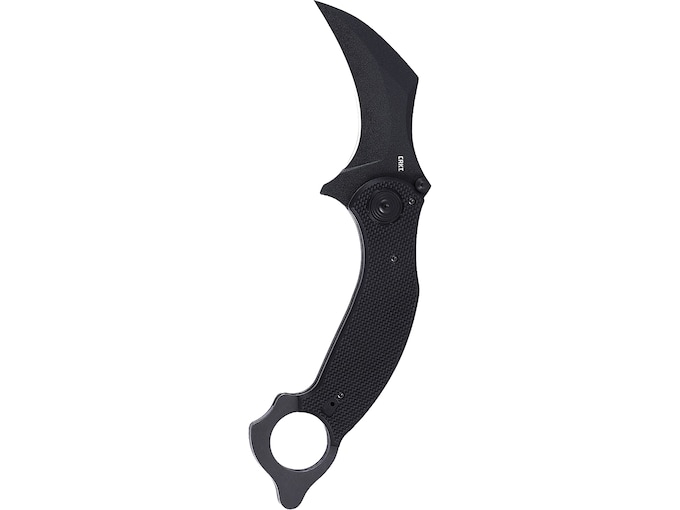 CRKT Du Hoc Assisted Opening Pocket Knife 3.62″ Karambit D2 Black Powder Coat Blade G-10 Handle Black
