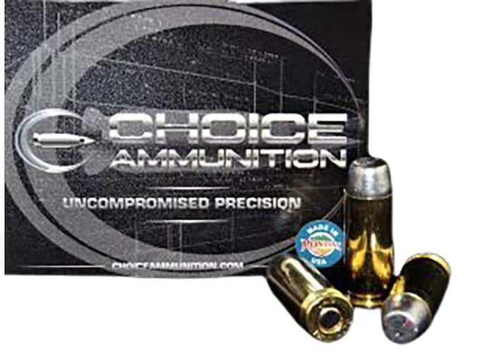 Choice Bear Defense 9mm Luger +P Ammo 148 Grain Flat Nose Box of 20
