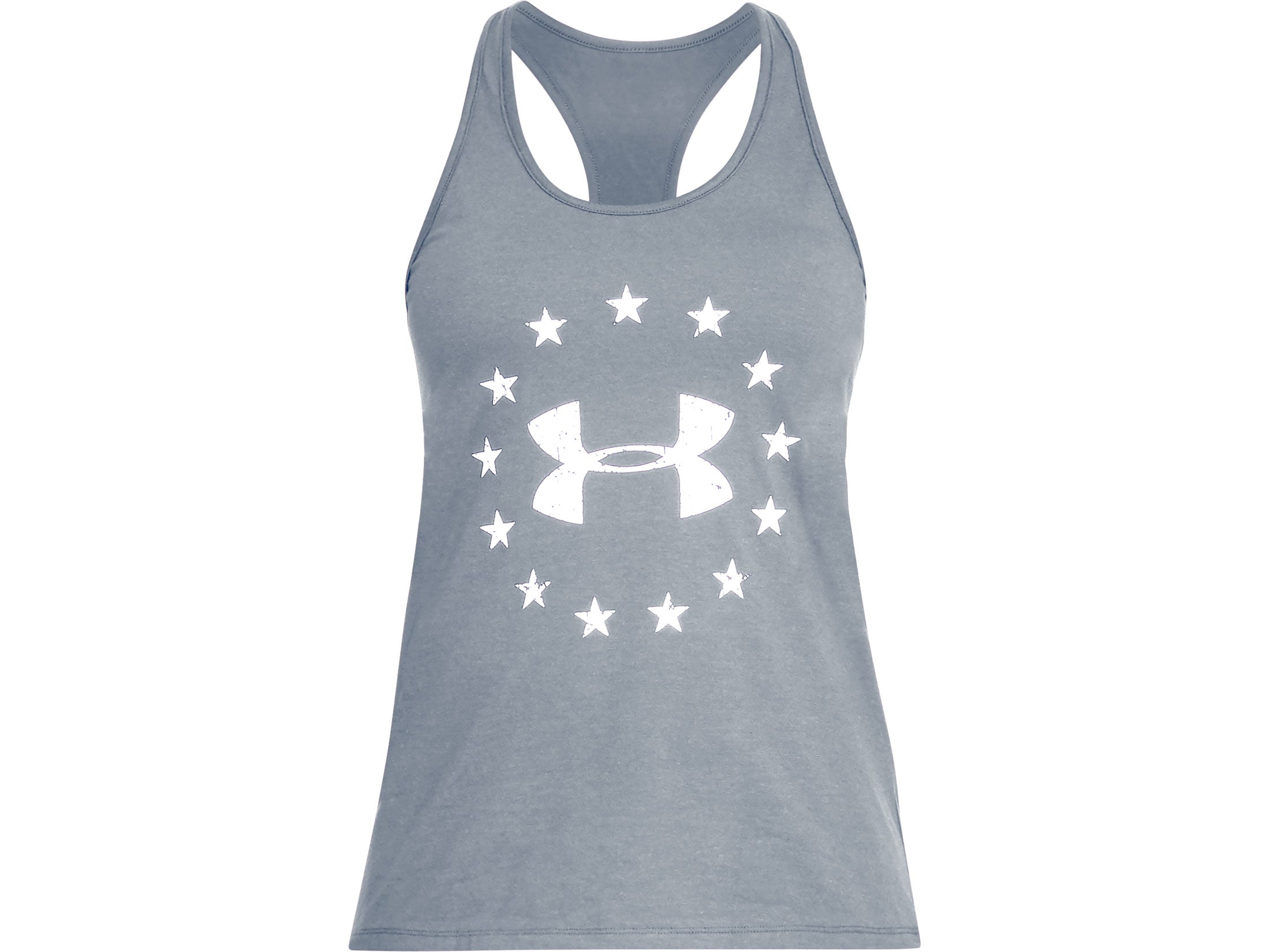 Under Armour Women's UA Freedom Logo Tank Top Charged Cotton Steel