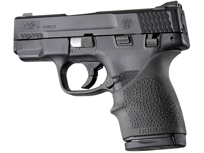 Hogue Handall Slip On Beavertail Grip Sleeve S&W M&P Shield 45, Kahr P9, P40, CW9, CW40 Rubber Black