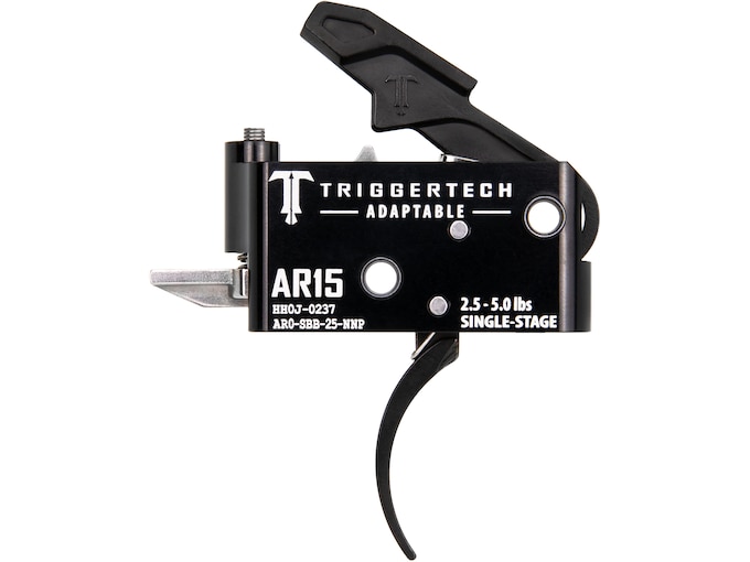 TriggerTech Adaptable AR-15, AR-10 Single Stage Trigger Pro Curved Black