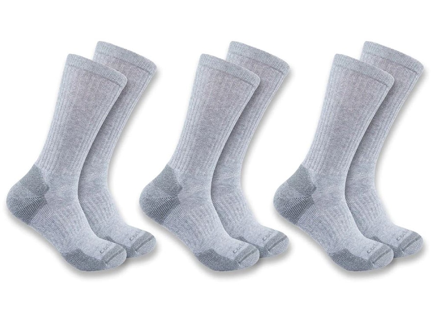 Carhartt Men's Lightweight Crew Socks Khaki Large 3 Pack