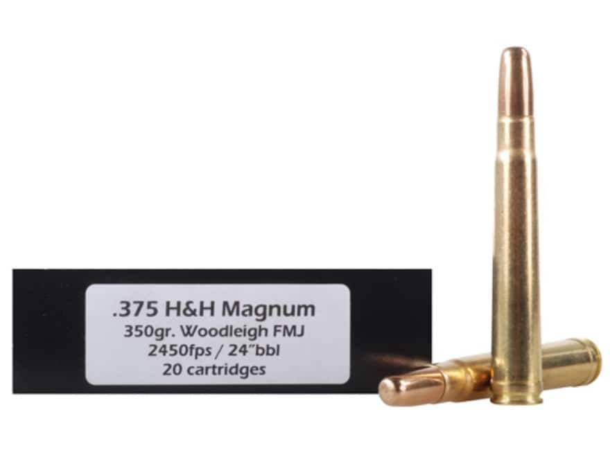 Doubletap Ammo 375 H&H Mag 350 Grain Woodleigh Full Metal Jacket Box