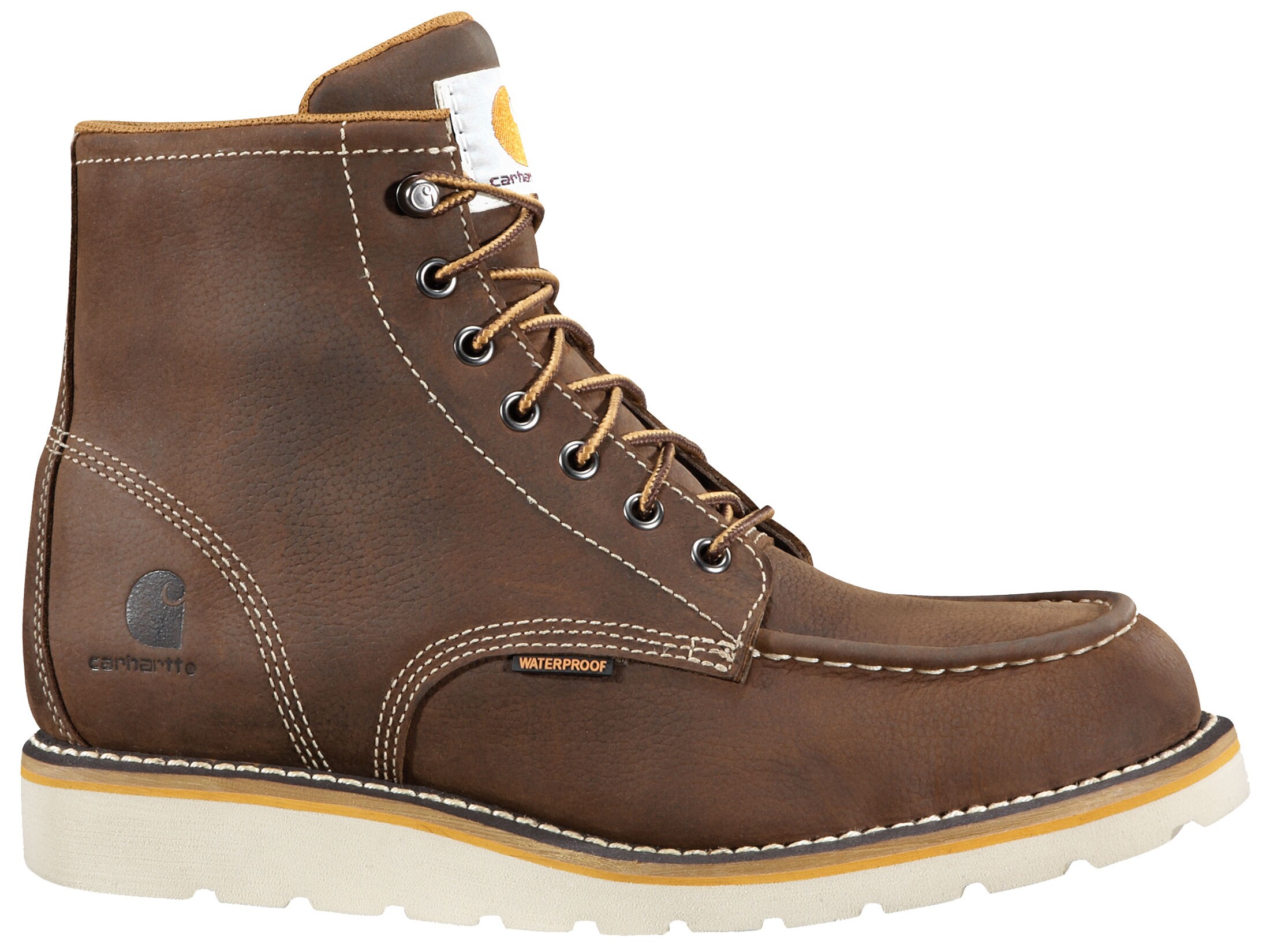 Carhartt Wedge 6 Waterproof Work Boots Leather Brown Men's 14 D