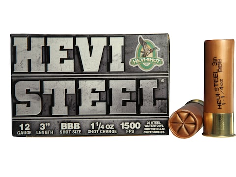 Hevi-Shot Hevi-Steel Waterfowl Ammunition 12 Gauge 3" 1-1/4 oz BBB Non-Toxic Shot