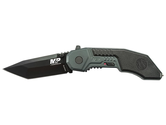 Smith & Wesson M&P M.A.G.I.C. Pocket Knife 2.9″ Tanto Point 4034 Black Blade Aluminum Handle Green/Black,