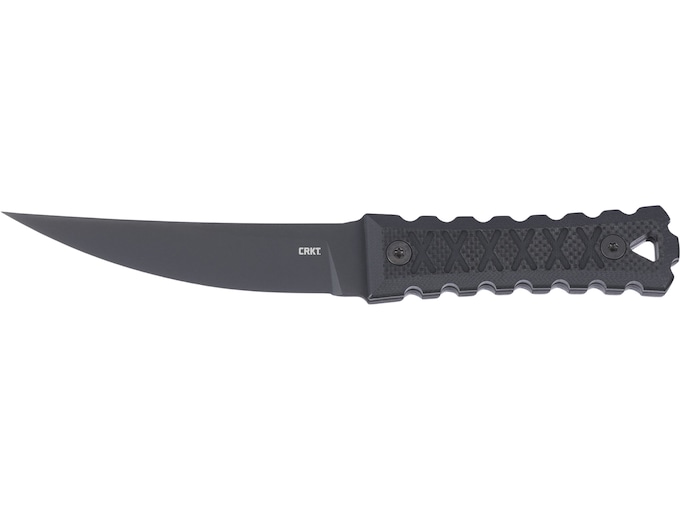 CRKT Hz4 Fixed Blade Knife 4.76″ Drop Point SK-5 Black Titanium Nitride Blade G-10 Handle Black