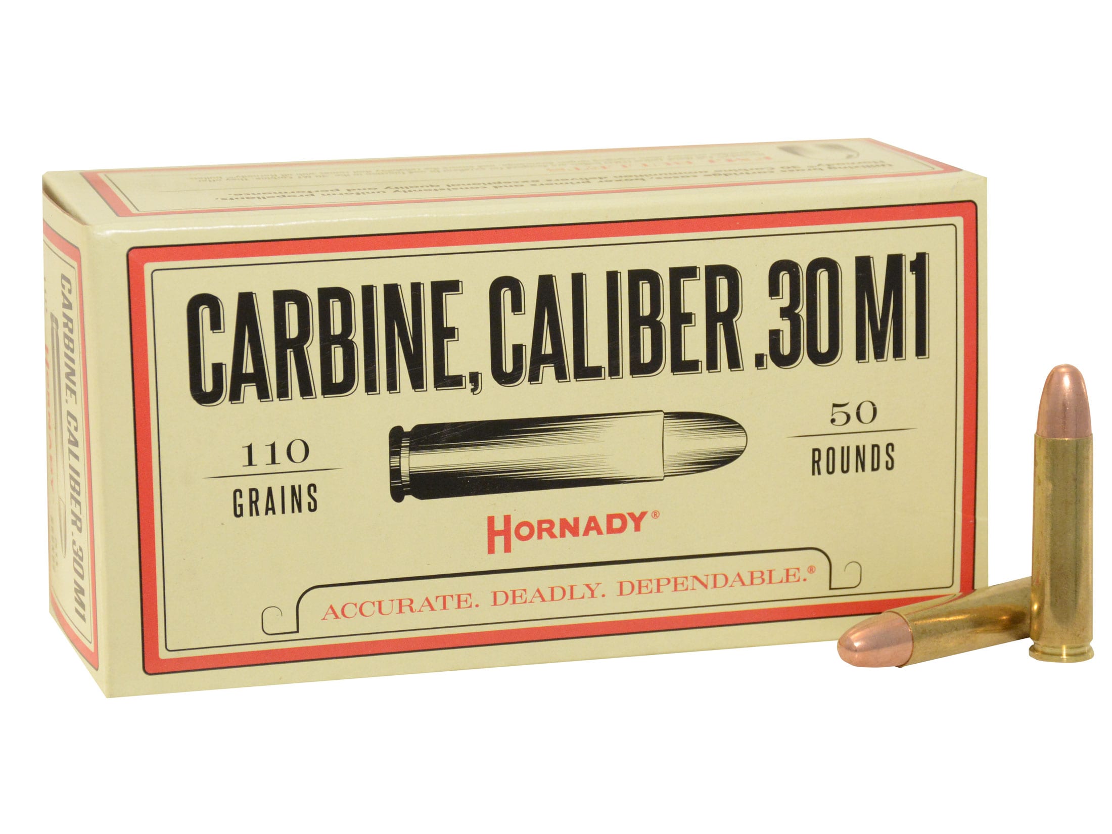 Hornady Custom 30 Carbine Ammo 110 Grain Full Metal Jacket Box Of 50 6274