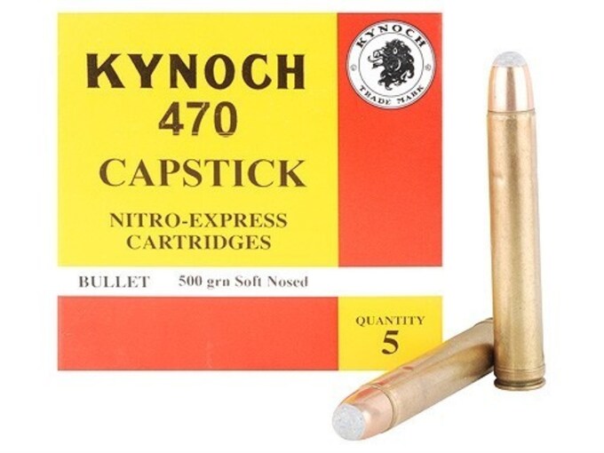 Kynoch Ammo 470 Capstick 500 Grain Woodleigh Welded Core Soft Point Kynoch Ammo 470 Capstick 500 Grain Woodleigh Welded Core Soft Point
