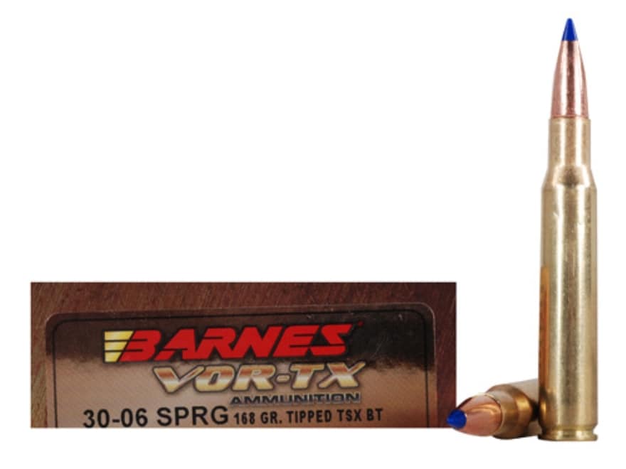 Barnes Vor Tx Ammo 30 06 Springfield 168 Grain Ttsx Polymer Tipped