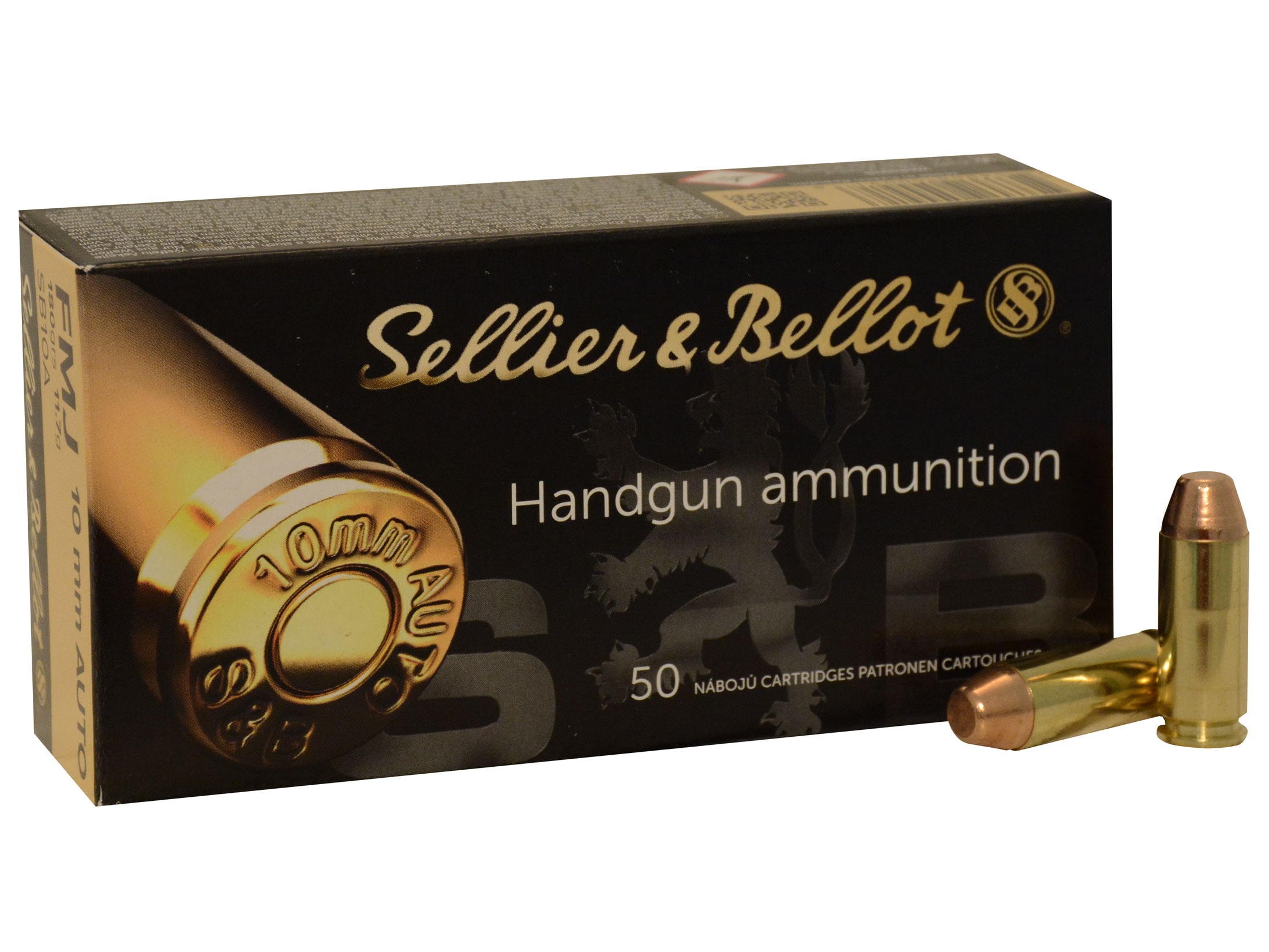 Sellier & Bellot 10mm Auto Ammo 180 Grain Full Metal Jacket Case Of