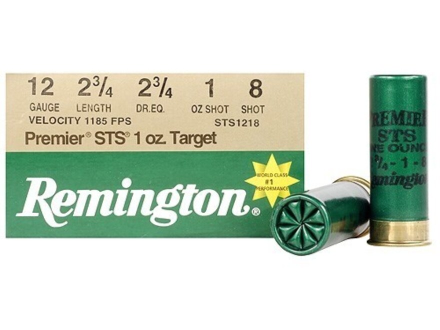 Remington Premier STS Target Ammo 12 Ga 2-3/4 1oz #8 Shot Box of 25.