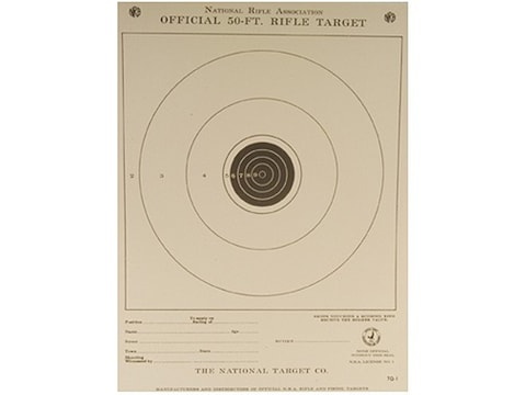 NRA Smallbore Rifle Training Target TQ-1/1 50&rsquo; Junior Rifle