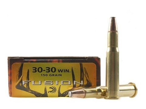 Federal Fusion Ammunition 30-30 Winchester 150 Grain Bonded Flat Nose Box of 20