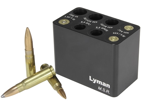 Lyman MSR Multi-Caliber Ammo Checker Cartridge Gauge 223 Remington, 6.5 Grendel, 6.8 Re...