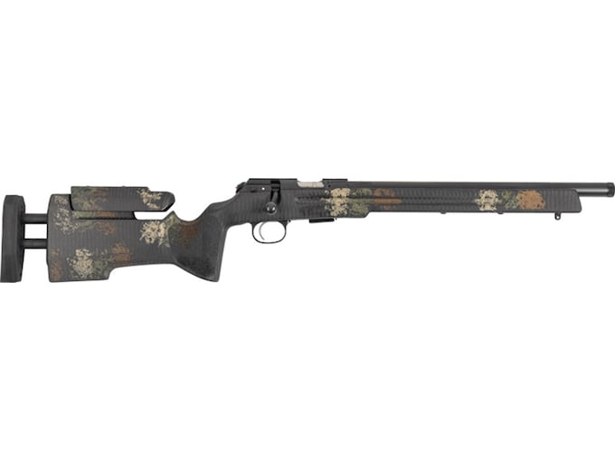 CZ 457 Manners MTR Bolt Action Rifle 22 Long Rifle 16.5" Black Threaded Barrel Black Frame Camo Field Stock