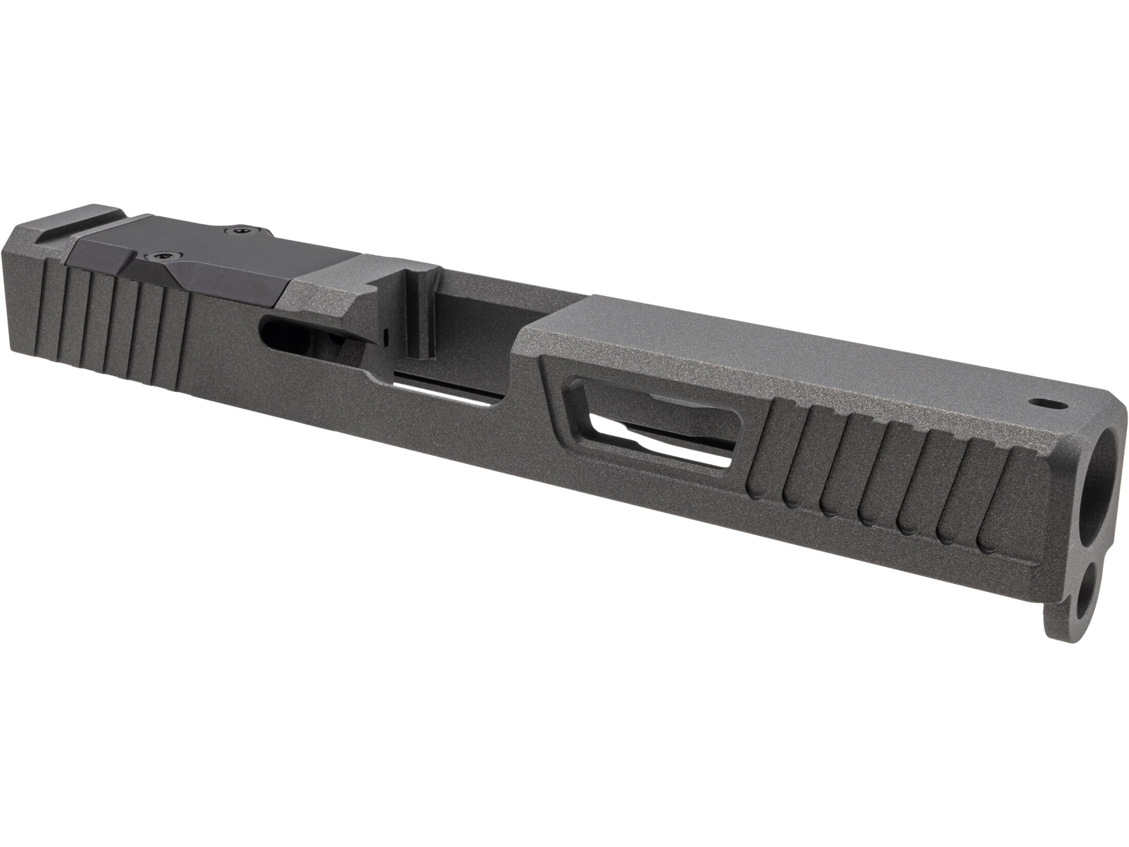 thumbnail interactive-video image 1 of Glock 17 Gen 1-3 RMR Cut Slide – Tungsten Cerakote, US Made 1 of 5