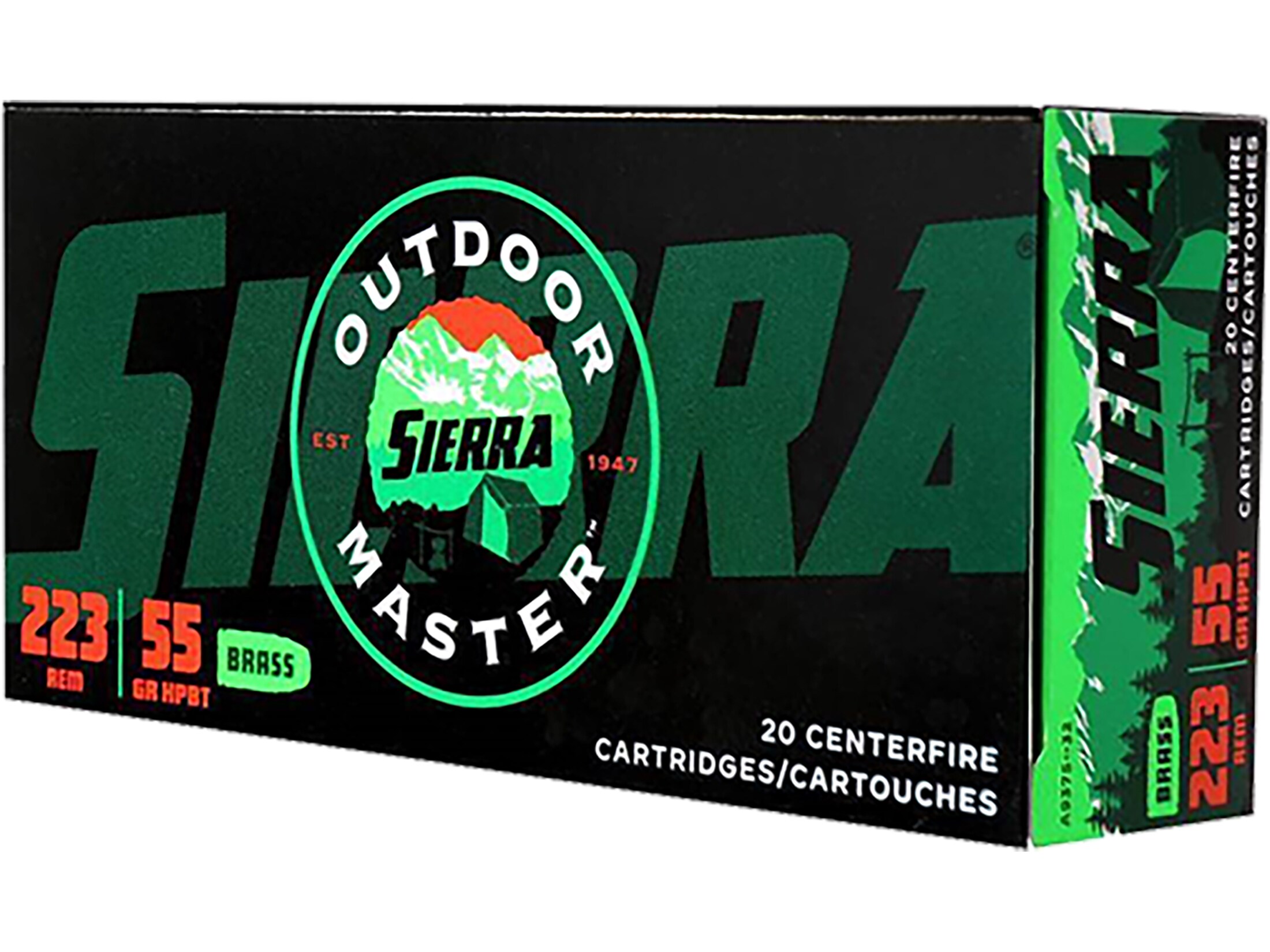 Sierra Outdoor Master Ammo 223 Remington 55 Grain Jacketed Hollow