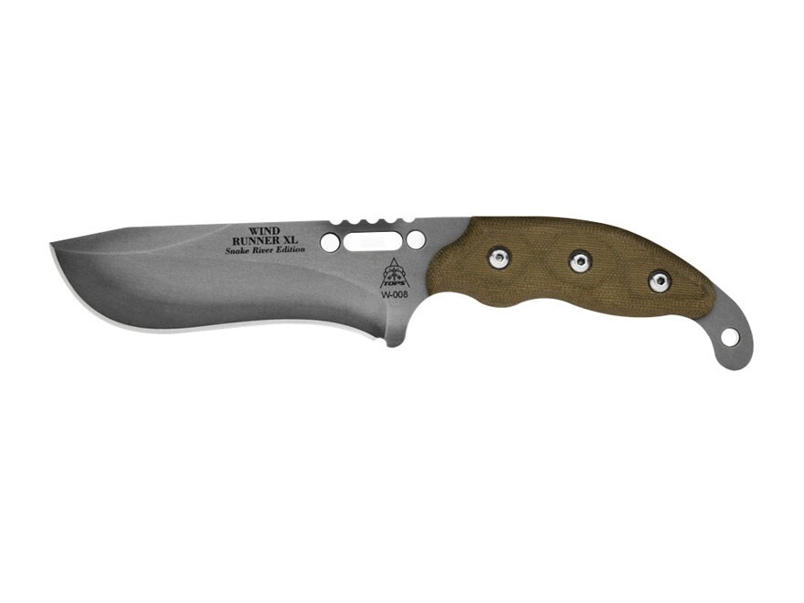 Tops Knives Wind Runner XL SRE Fixed Blade Knife 5.25 Recurve 1095