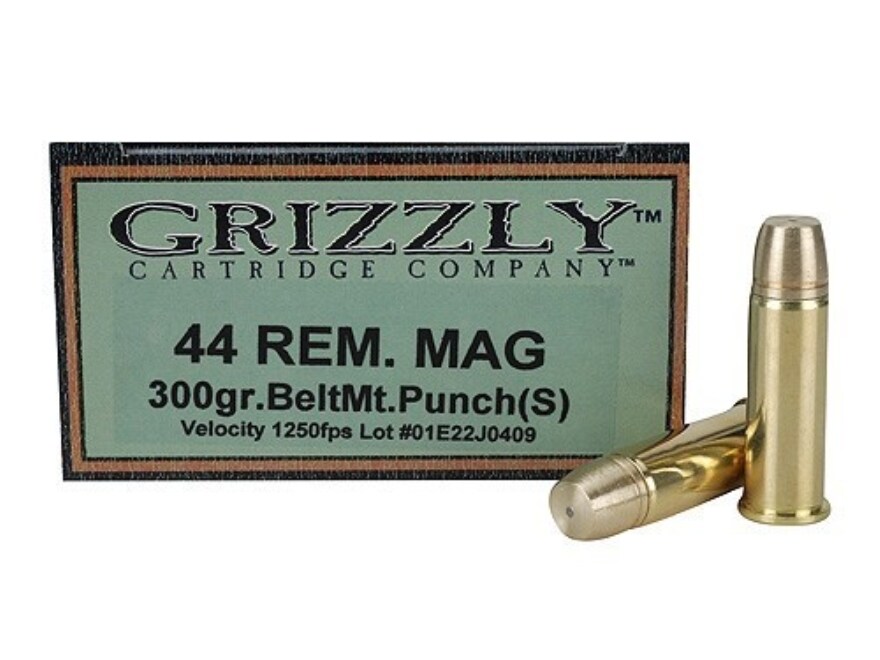 Grizzly Ammo 44 Remington Mag 300 Grain PUNCH Short Flat Nose