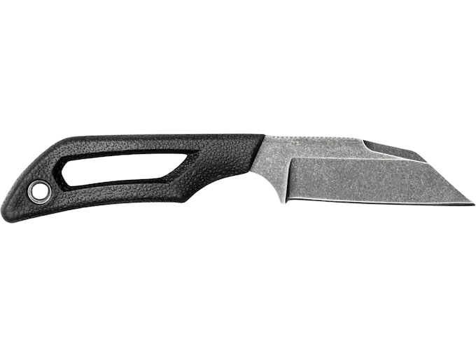 Outdoor Edge Pivot Fixed Blade Knife 2.5″ Wharncliffe 8Cr13MoV Stonewashed Blade TPR Overmold Handle Black,