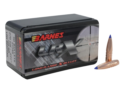 Barnes LRX Long-Range Hunting Bullets 270 Caliber (277 Diameter) 129 Grain LRX Boat Tai...