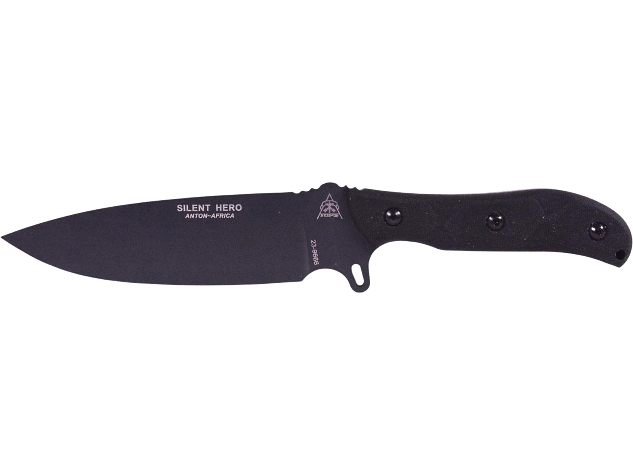 Tops Knives Hero-04 Fixed Blade Knife 6.38 Drop Point 1095 Sniper Gray