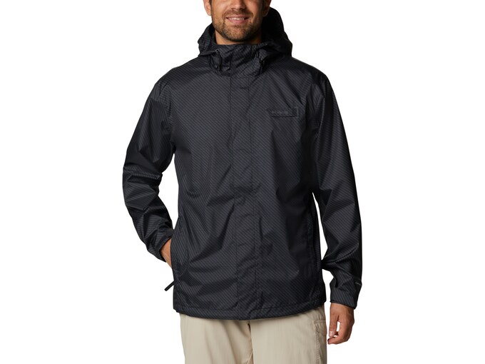 Columbia Men's PFG Terminal Tackle Rain Jacket Black Carbon Fiber XL