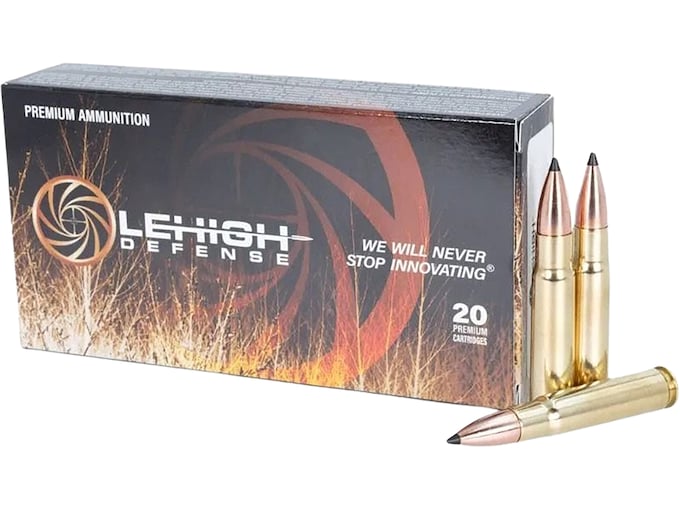 Lehigh Defense Tipped Controlled Chaos 358 Winchester Ammo 200 Grain Polymer Tip Lead Free Box of 20